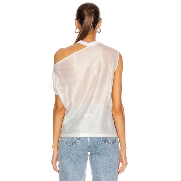 NEW RTA REVOLVE WHITE SHEER MESH T-SHIRT - Picture 7 of 10